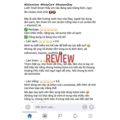 SỮA TẮM TRẮNG DA OLAY B3 VITAMIN C HƯƠNG THƠM NGỌT NGÀO 500ml