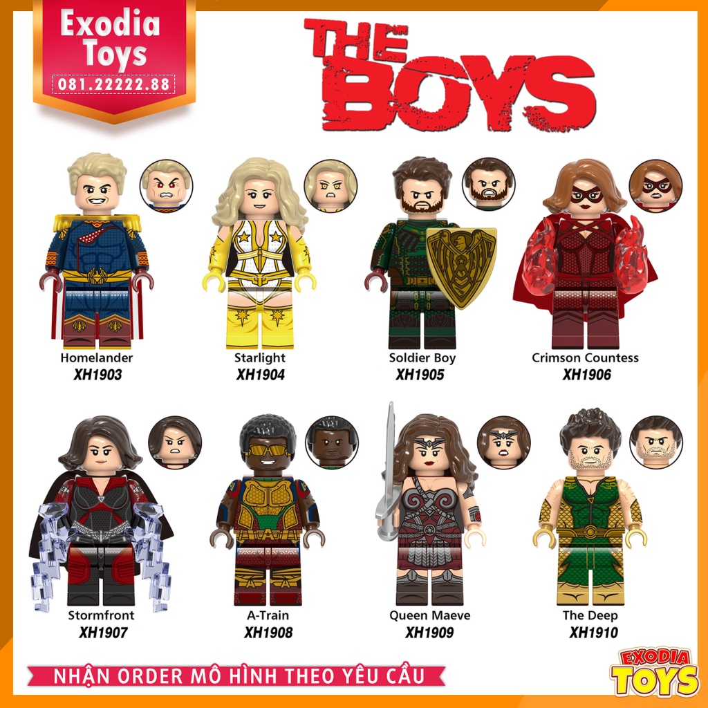 Xếp hình Minifigure The Boys Siêu anh hùng phá hoại The Sevens và Payback - Đồ Chơi Lắp Ghép Sáng Tạo - XINH X0337