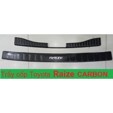 Chống trầy cốp trong, ngoài Carbon xe Toyota Raize 2021 - 2022 - vân cacbon cao cấp