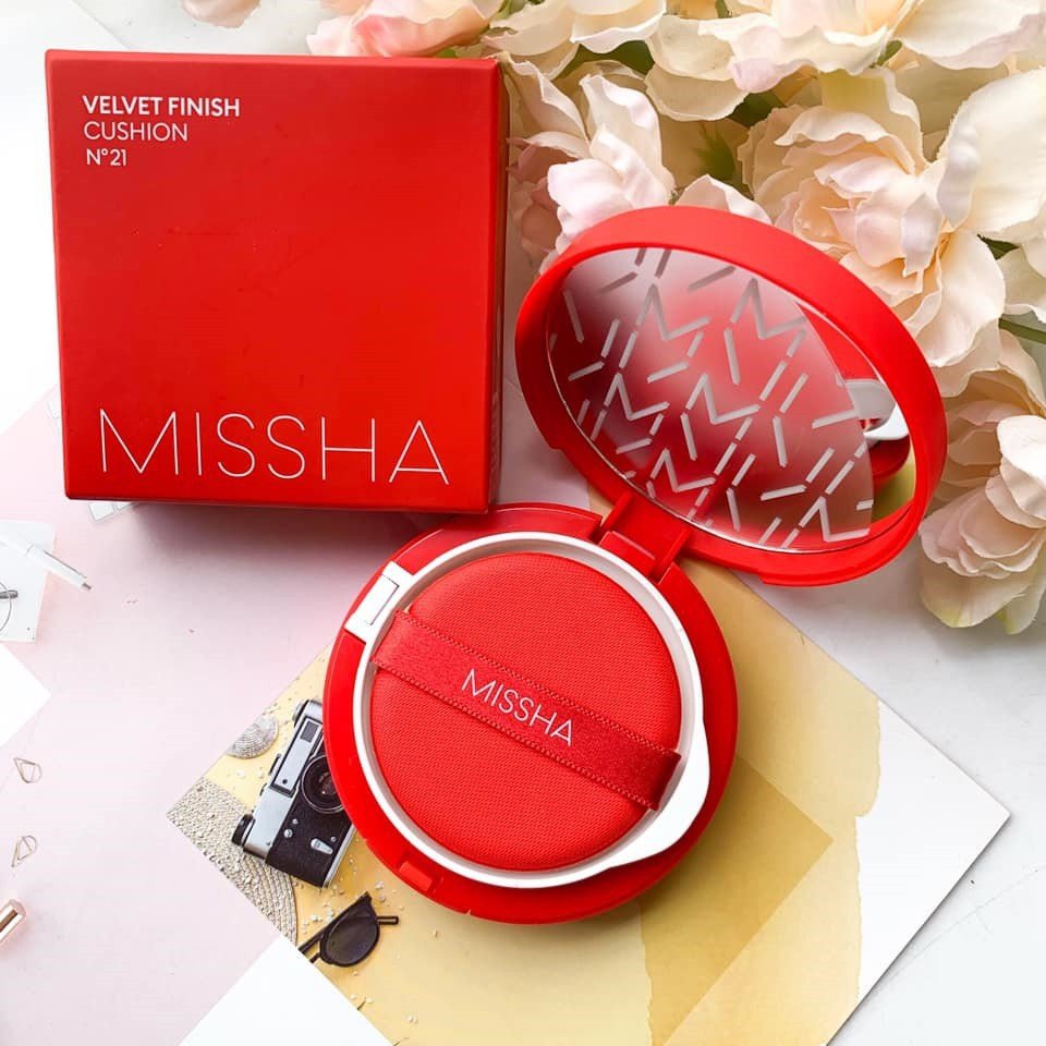 Phấn Nước Missha Velvet Finish Cushion SPF50+ PA+++ 15g Mỏng Mịn, Che Phủ Tốt, Lâu Trôi - NEON BEAUTY