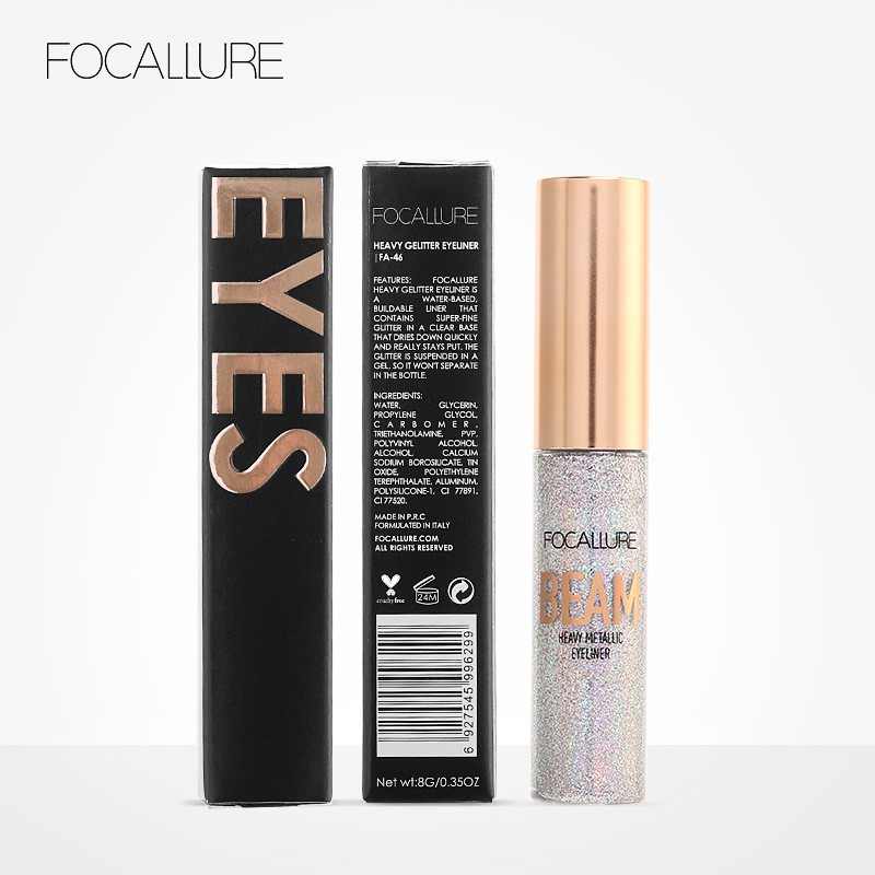 Kẻ Mắt Dạng Lỏng Focallure Ánh Nhũ Lấp Lánh 5 Màu Sắc Tùy Chọn
