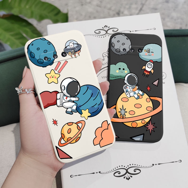 Ốp Điện Thoại Mềm Hình Phi Hành Gia Sáng Tạo Cho Samsung Galaxy S10 S10E Plus S9 Plus
