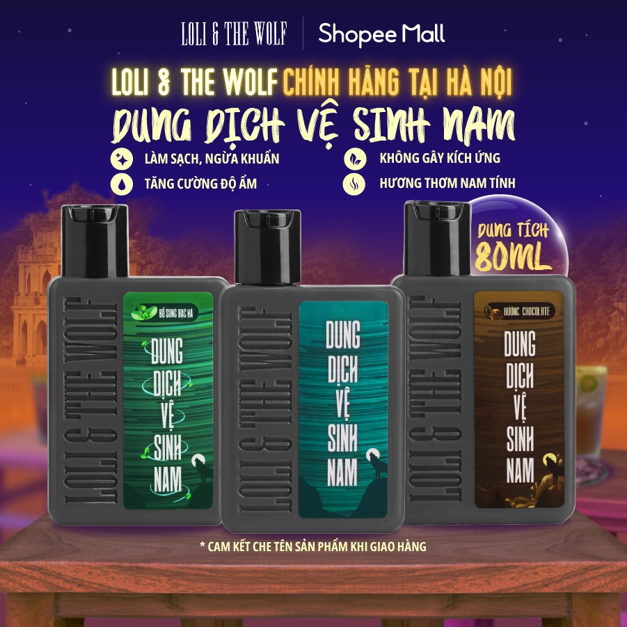 Dung Dịch Vệ Sinh Nam Giới Loli The Wolf Hương Thơm Cuốn Hút Nam Tính Khử Mùi Tốt