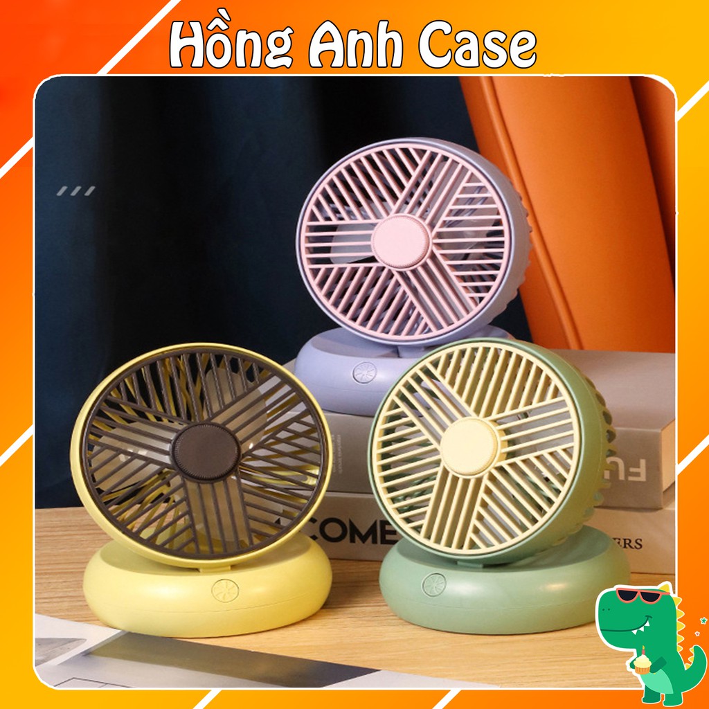 Quạt mini cầm tay - để bàn SQ2201 nhỏ có thể sạc pin chính hãng DianDi- Hồng Anh Case