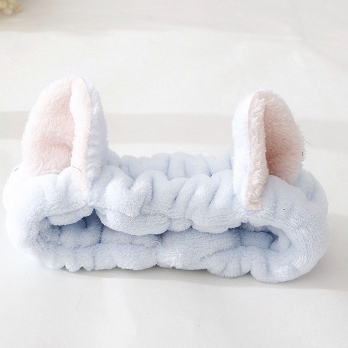 Băng đô tuaban rửa mặt tai thỏ tai mèo vải nhung 3D 1655 Bờm tóc sport
