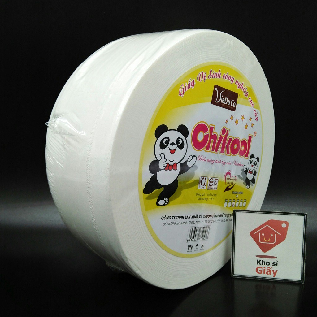 Combo 10 giấy cuộn công nghiệp 700g Chikool - Giấy vệ sinh Chikool