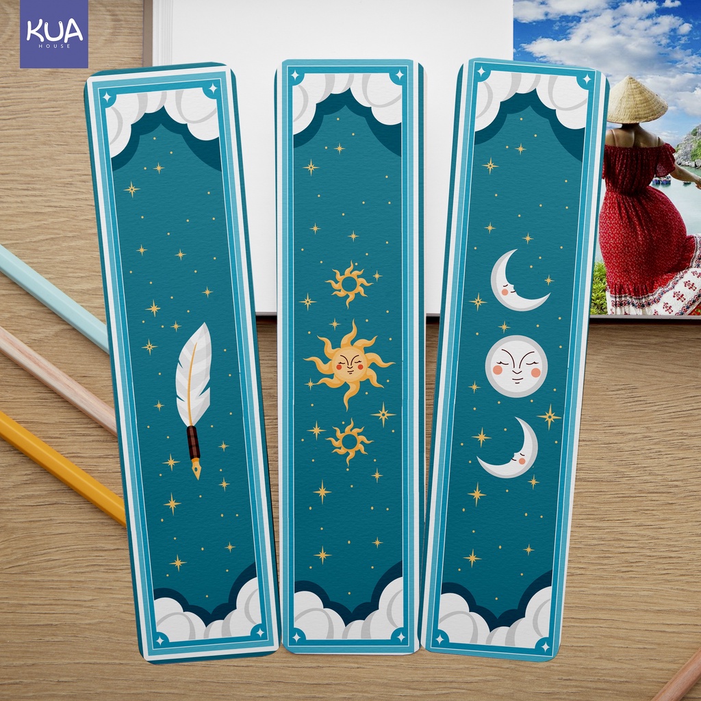 Bookmark thẻ đánh dấu sách huyền bí, trích dẫn, vui vẻ, cổ điển, nhẹ nhàng