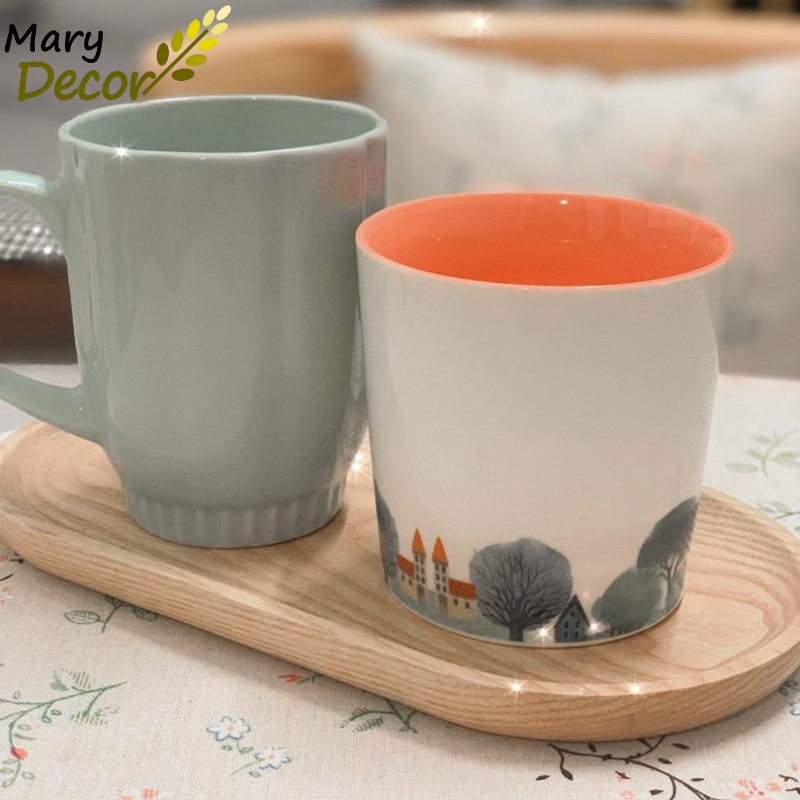 Khăn trải bàn vintage Mary Decor Quà tặng, trang trí bằng vải bố linen đẹp - họa tiết Dây hoa nhí - KB-G03