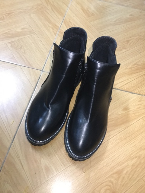 Boot nữ da hai khoá
