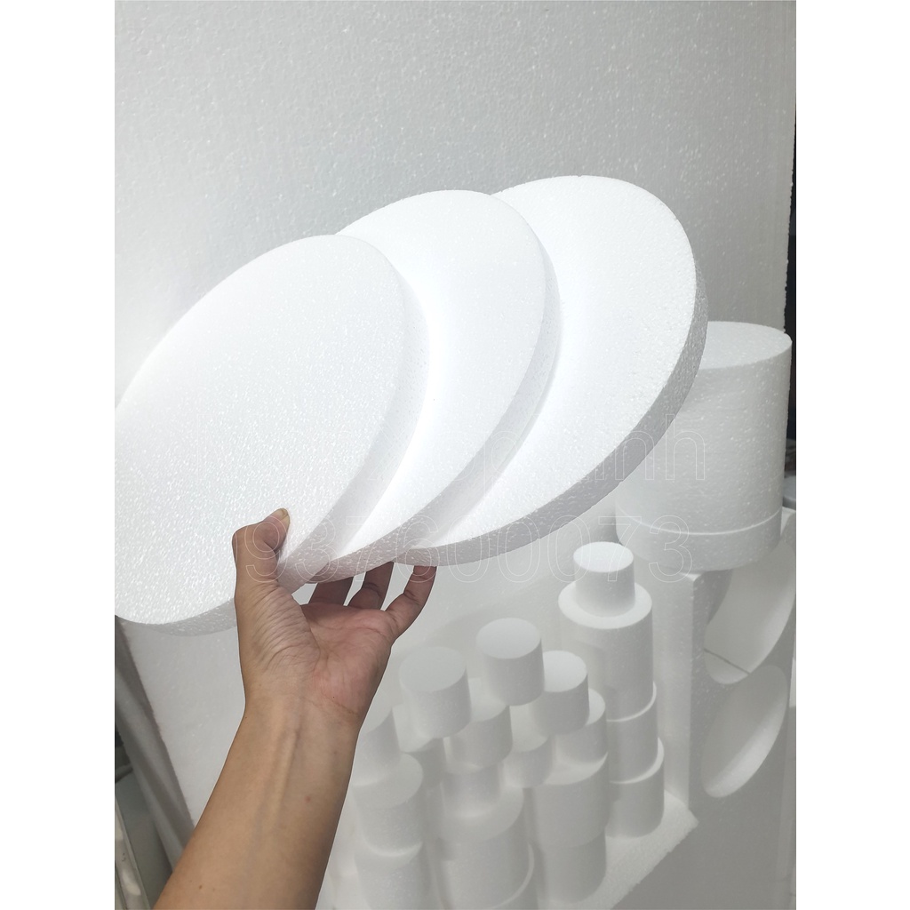 ĐẾ XỐP TRÒN BÁNH KEM - DÀY 2,5cm x tròn 16,18,20,22,25,28,30cm