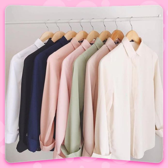 Đầm Nữ, Áo sơ mi nữ oversize form rộng siêu xinh đi làm đi chơi đều được V | BigBuy360 - bigbuy360.vn