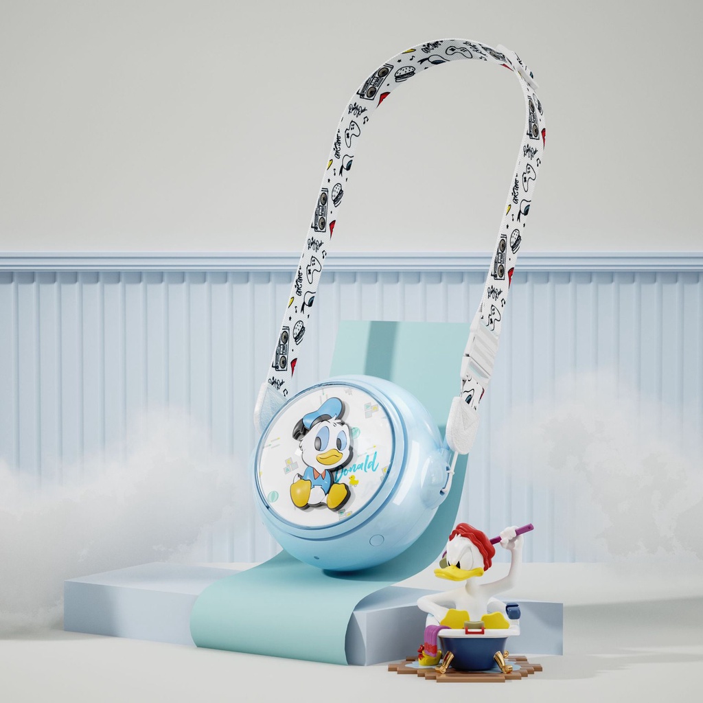 Quạt tích điện NUTEK PF1 mini chất liệu nhựa cao cấp, độ bền cao, cam kết chính hãng DISNEY