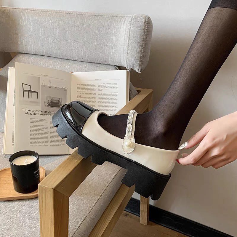 Giày Mary Janes dáng hot trend quai đính hạt mã 329