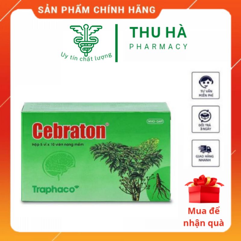 ✅ Cebraton Viên Uống Tăng Tuần Hoàn Máu Não(50 Viên)