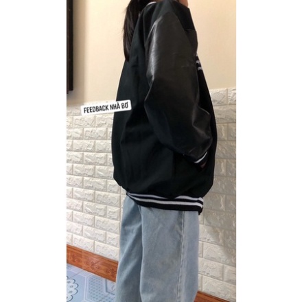 FREE SHIP Áo Bomber Chữ G Xanh Phong Cách Cá Tính Unisex Kèm Ảnh Thật Cận Chất Bơ Store
