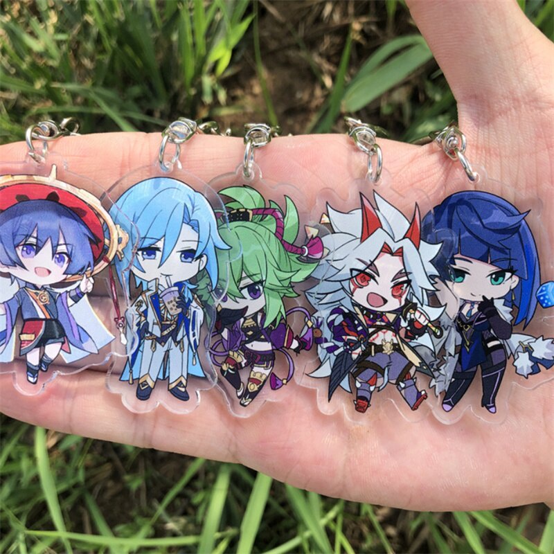 ( Mica trong acrylic ) Móc khóa game GENSHIN IMPACT mẫu 2 chibi anime 02