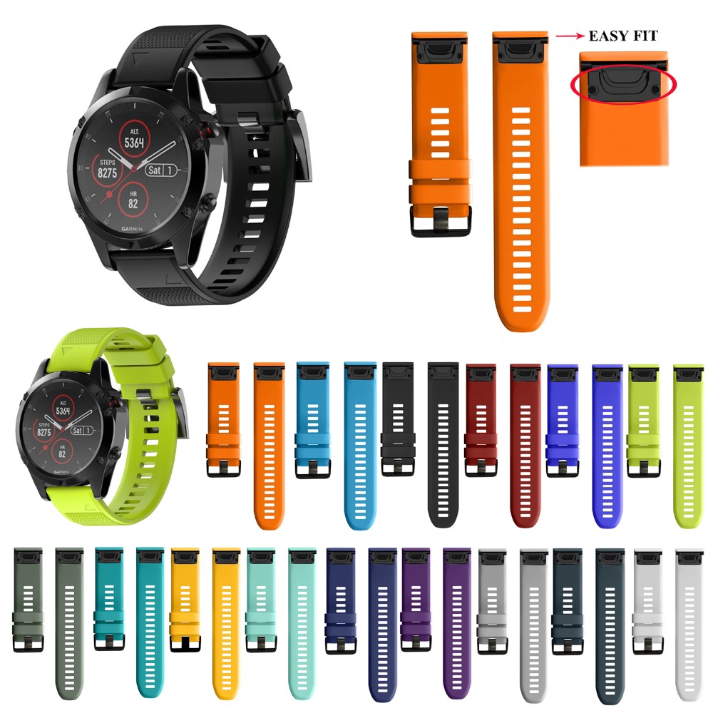 Dây Đeo Bằng Silicone Cho Đồng Hồ Garmin Fenix 7 7x 6s 5S 5x Plus 3HR 935 945 26mm 22mm 20MM