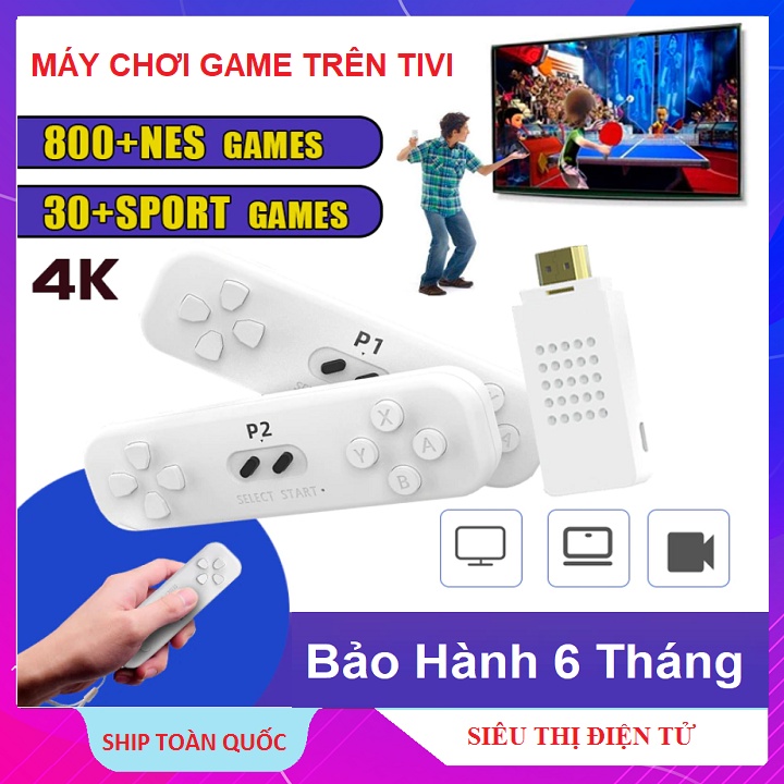 Máy Chơi Game Stick Thể Thao Y2 Fit 830 Kết Nối HDMI Dùng Trên Tivi Không Dây Game 4K, Trò sport + trò chơi cổ điển