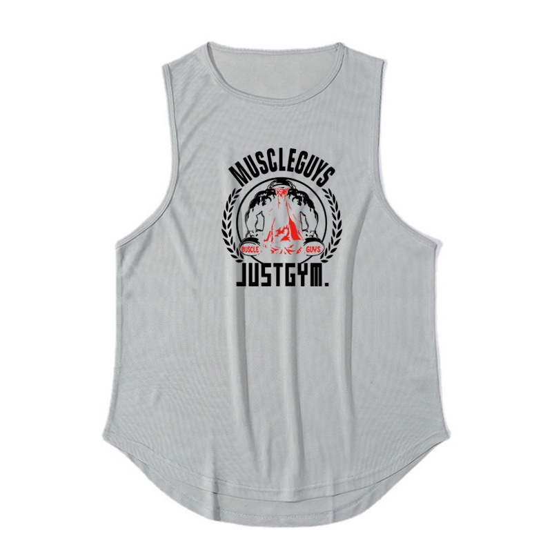 Áo Thun Ba Lỗ Không Tay Khô Nhanh In Hình Thương Hiệu Cơ Bắp Mùa Hè Dành Cho Nam Tập Thể Hình