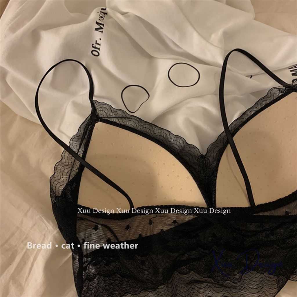 Áo bra nữ dáng chữ U Xuu, phối ren xuyên thấu mềm mại gợi cảm - BR15