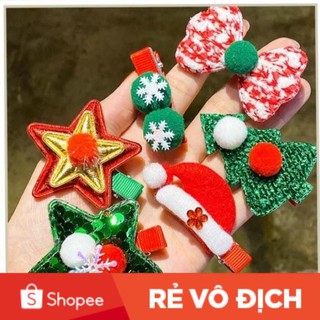 set 5 kẹp tóc quà tặng noel giáng sinh cho bé