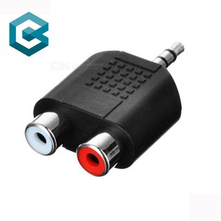 Jack chuyển 2 đầu bông sen RCA sang 3.5mm