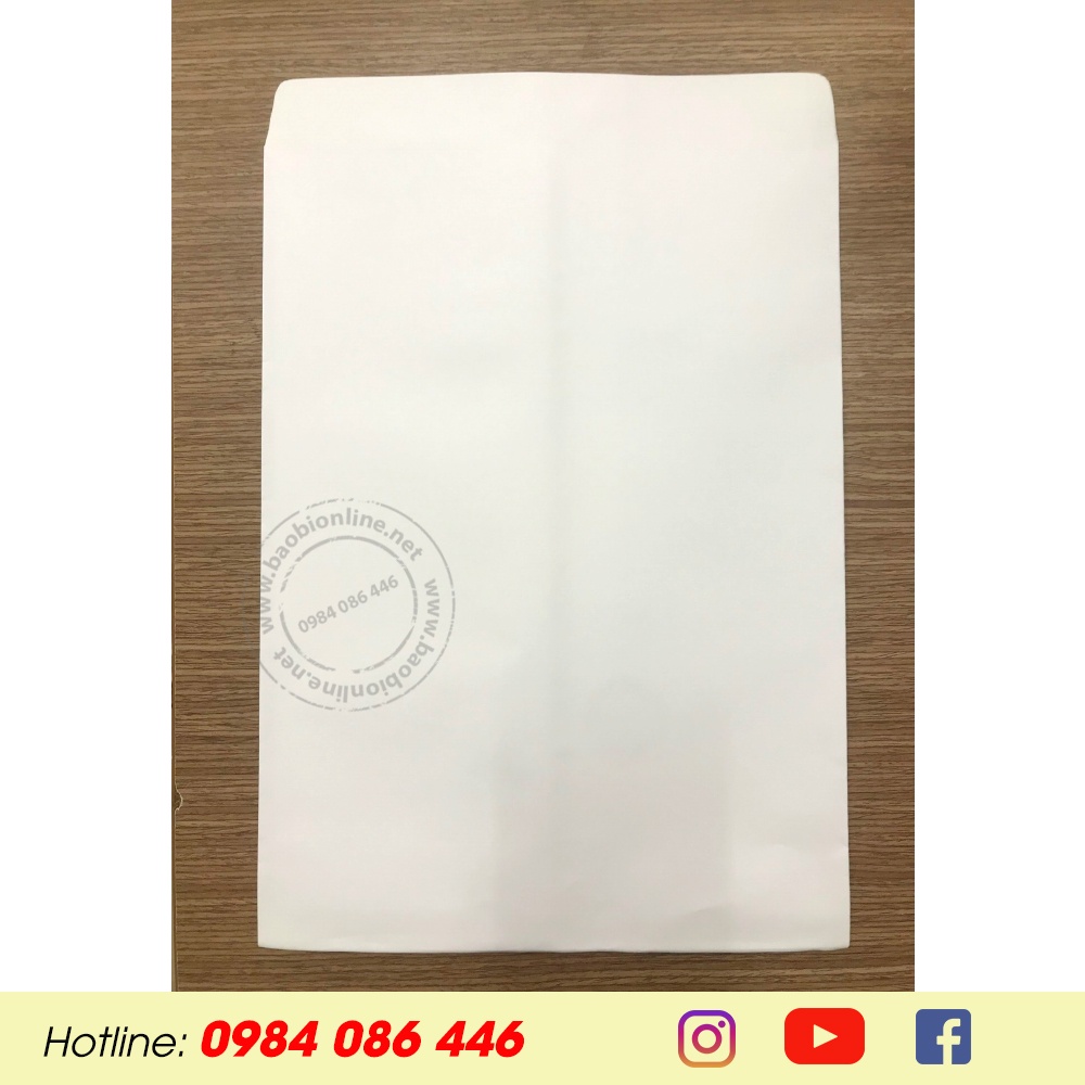 20 BAO THƯ  TRẮNG GIẤY FORT 80/100/120GSM NẮP NGANG 25x35CM CÓ SẴN - BAOBIONLINE