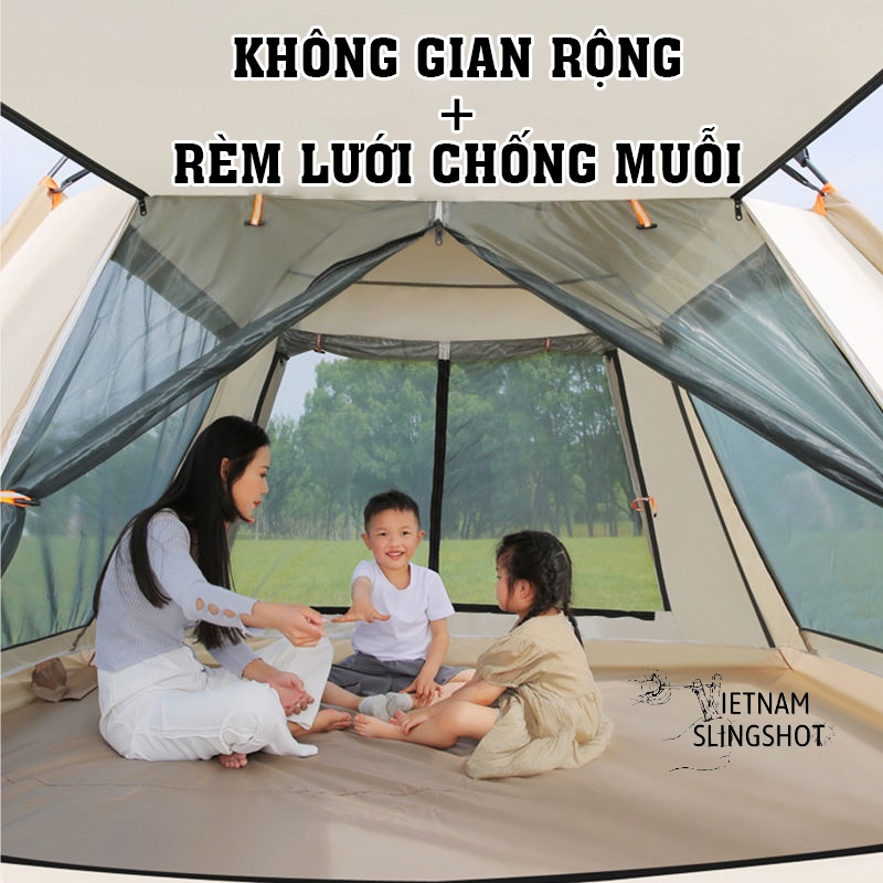 Lều dã ngoại tự bung 4-6 người chống nước chống tia tử ngoại KT 2m4x2m4 - Lều cắm trại du lịch-DCP8