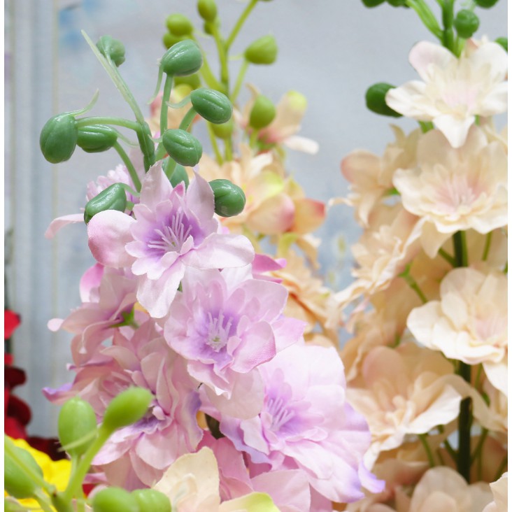 Bó hoa Delphinium Hyacinth nhân tạo làm từ lụa dùng trang trí nhà/tiệc cưới độc đáo
