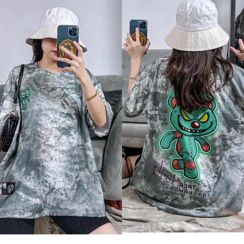 Áo thun unisex tay lỡ, fom rộng mặc lớp, nhóm, mặc cặp,...