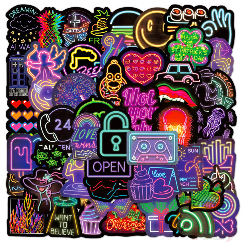 ❉ Neon Color ：VSCO Style - Series 02 JMD Cool Harajuku Graffiti Stickers ❉ 50Pcs/Set Waterproof DIY Fashion Decals Doodle Stickers