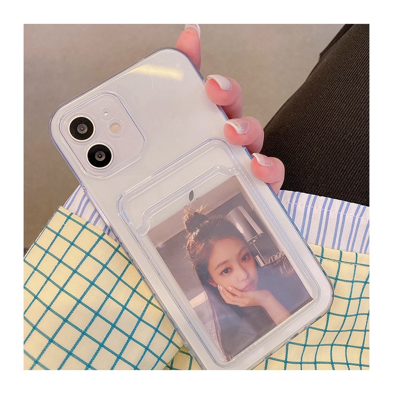 Ốp điện thoại silicon mềm có ví đựng thẻ và giá đỡ cho For iPhone 11 12 13 Mini Pro X XS Max XR 7 8 Plus SE