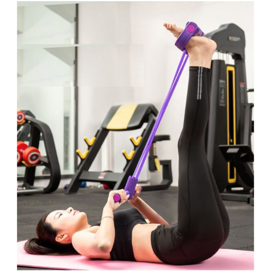 Dây đàn hồi Tập Thể Dục/dây Gym Cao Su Thể Thao Có 4 Ống Cao Su Dẻo Dai Bền Bỉ- LYLYSPORTS