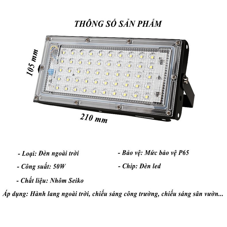 Đèn led, đèn pha led 50w ngoài trời chống nước NHÀ CỬA VÀ TIỆN ÍCH.
