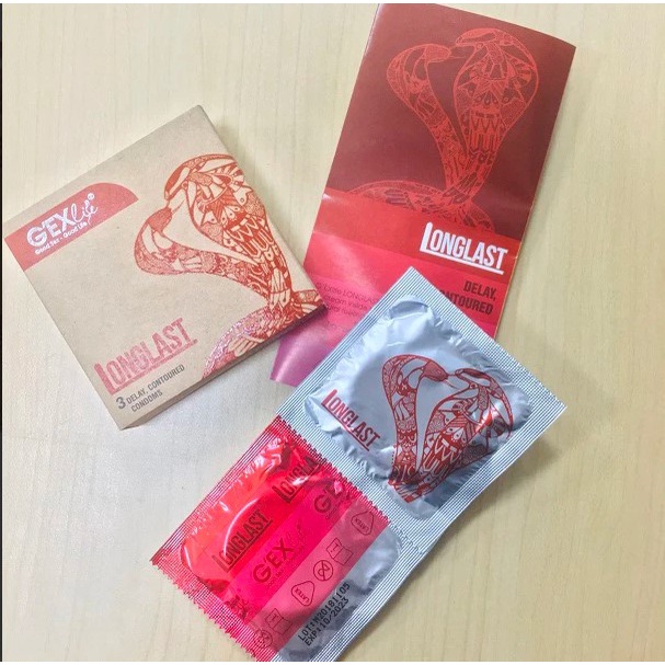 Bao cao su GEXlife Longlast, bcs siêu mỏng chống xuất tinh sớm kéo dài thời gian quan hệ