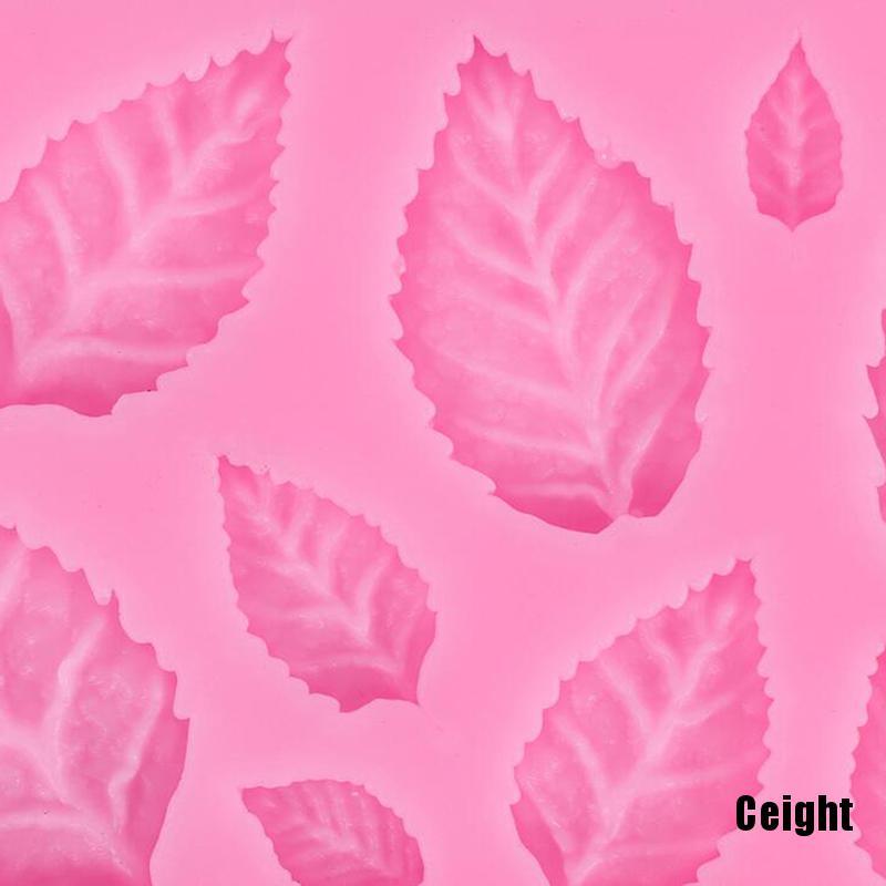 Khuôn Làm Bánh Chất Liệu Silicone Tự Làm Hình Lá Hoa Hồng