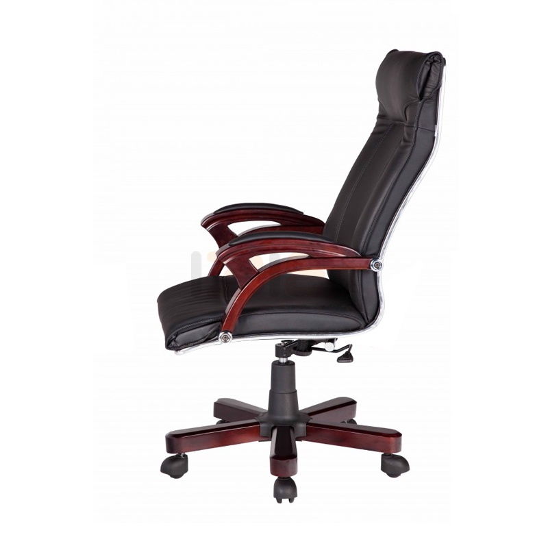 Ghế Giám đốc bọc da PU IBIE IB012 chân gỗ tay ốp
