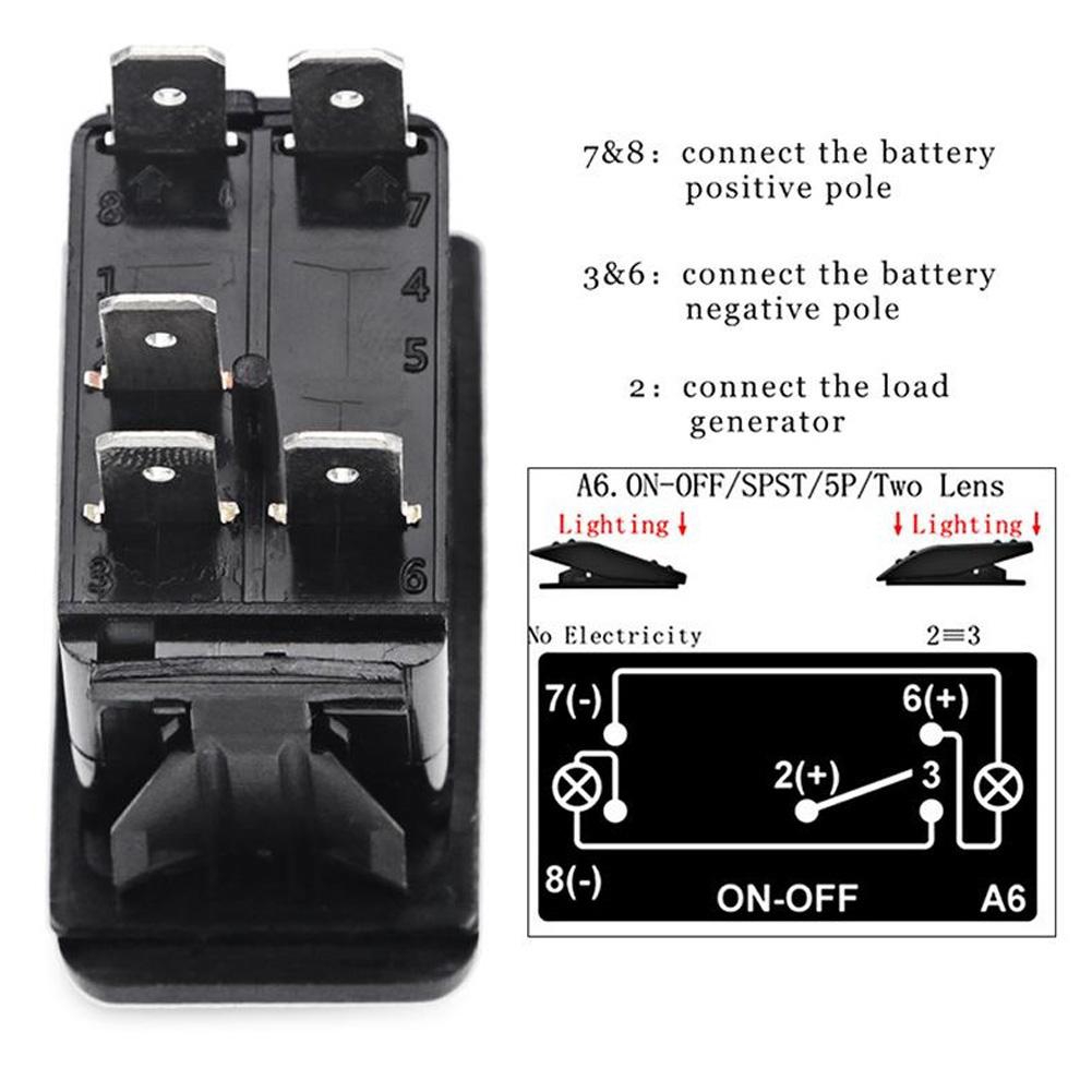Công tắc đèn LED 12V 24V chống thấm nước tiện dụng cho xe hơi/xe tải/thuyền