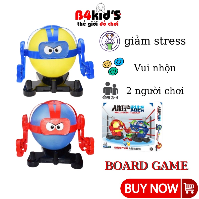 Đồ chơi board game đối kháng điều khiển boxing đấm bốc bong bóng vui nhộn B4KIDS - L10