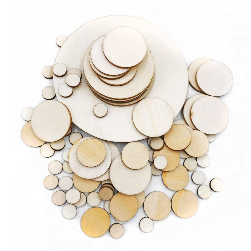SOMEDAYZL Lát Gỗ Hình Tròn 1cm - 10cm Làm Đồ Thủ Công Trang Trí Đám Cưới DIY