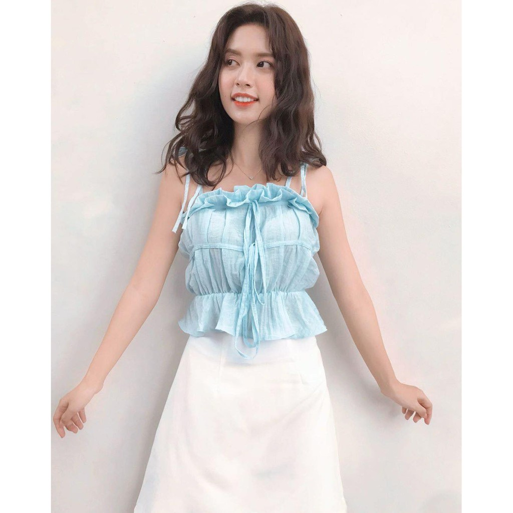 ÁO THIẾT KẾ CROPTOP DÂY NƠ