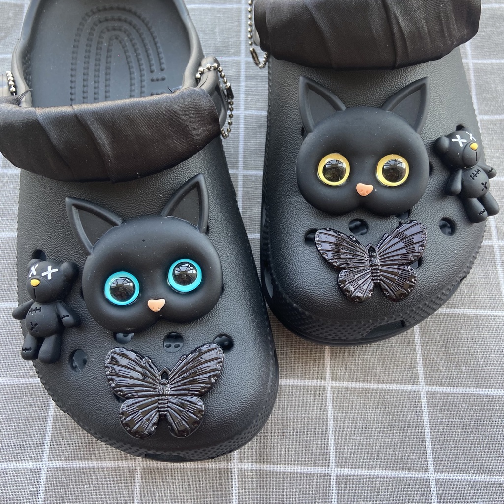 sticker gắn dép cross charm gắn dép crossVớ Crocs Cổ Vừa In Họa Tiết Hoa Hoạt Hình Ngọt Ngào Thời Trang DIY Cho Nữ