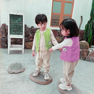 Áo gile cho bé, áo gile lông cừu 2 mặt trẻ em - Ảnh Thật SG 29