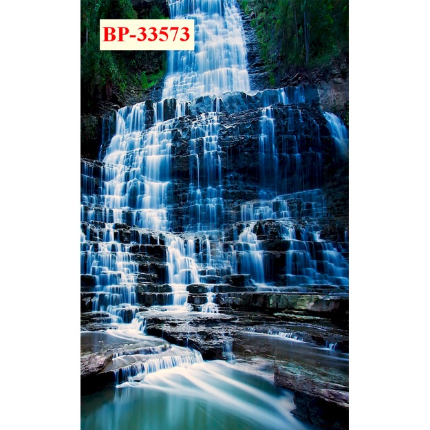 Tranh dán tường 3d thác nước thiên nhiên