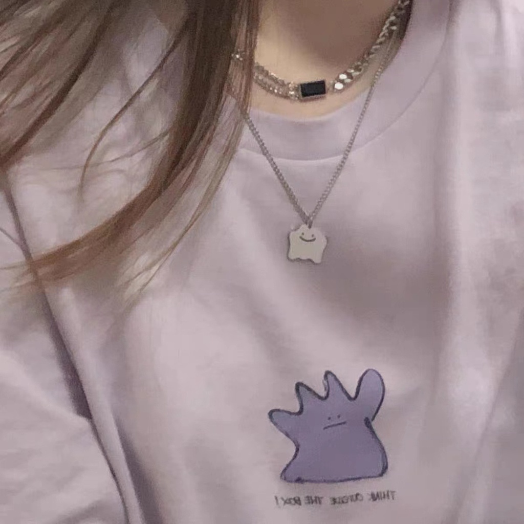 Dây Chuyền Thép Titan Mặt Hình Quái Vật Phong Cách Hip Hop Thời Trang Hàn Quốc