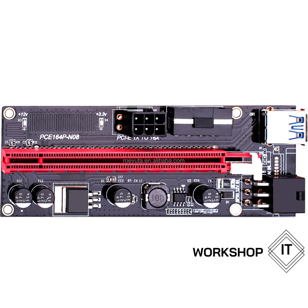 Dây Riser 009s TISHRIC 4 tụ cho máy đào coin và gắng vga rời