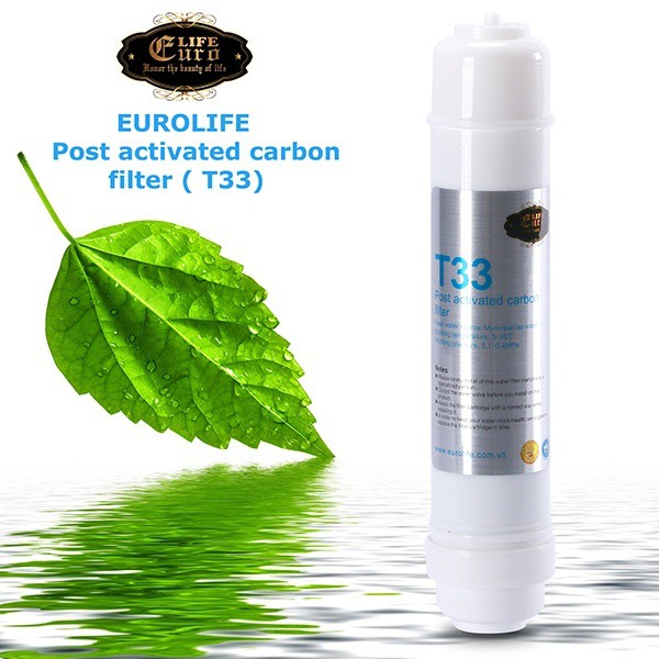 Lõi lọc T33 dùng cho máy lọc UF và RO Eurolife ( Post Activated Carbon filter)