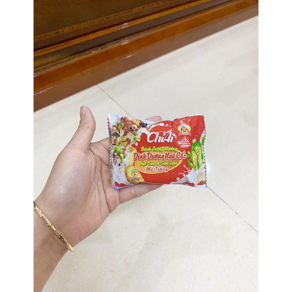 Lễ Hộp _ 160g Bánh trứng nướng 3 VỊ ngũ cốc MÈ TRẮNG sữa tươi ĐẬU PHỘNG và HẠT SEN giòn rụm, GIÀU DINH DƯỠNG