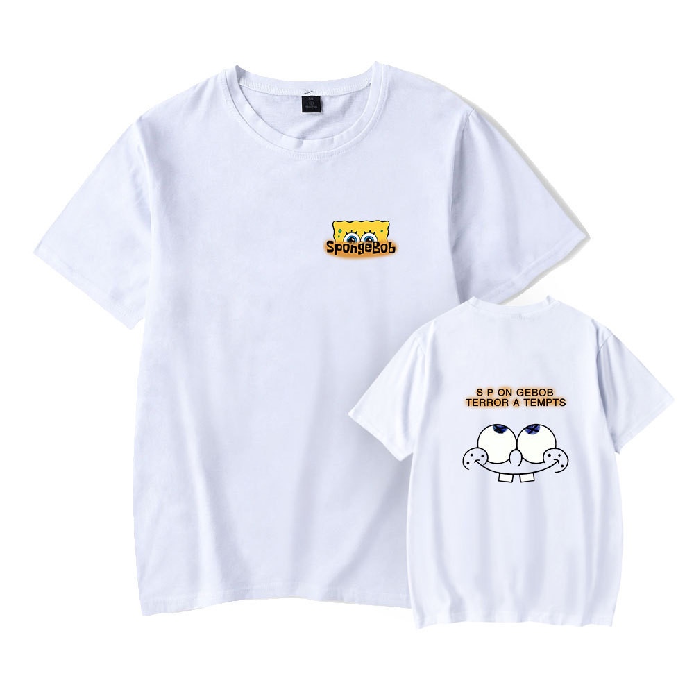Áo Thun Cotton Tay Ngắn In Hình SpongeBob Đáng Yêu Thời Trang Unisex