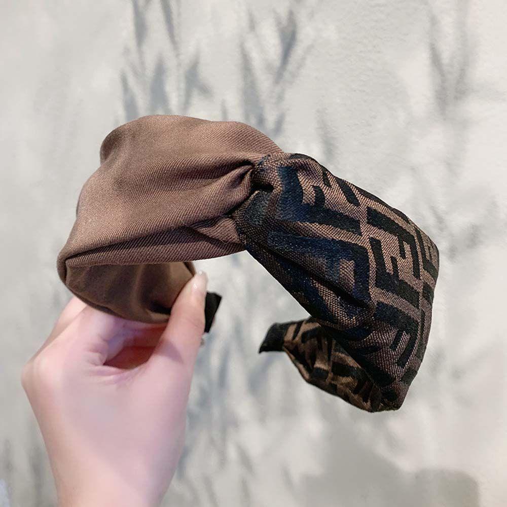 ANEMONE Băng Đô Cài Tóc Bản Rộng Thắt Nút Chéo Phong Cách Cổ Điển Ngọt Ngào Cho